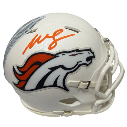 Willis McGahee Denver Broncos Signed Alternate White Mini Helmet JSA