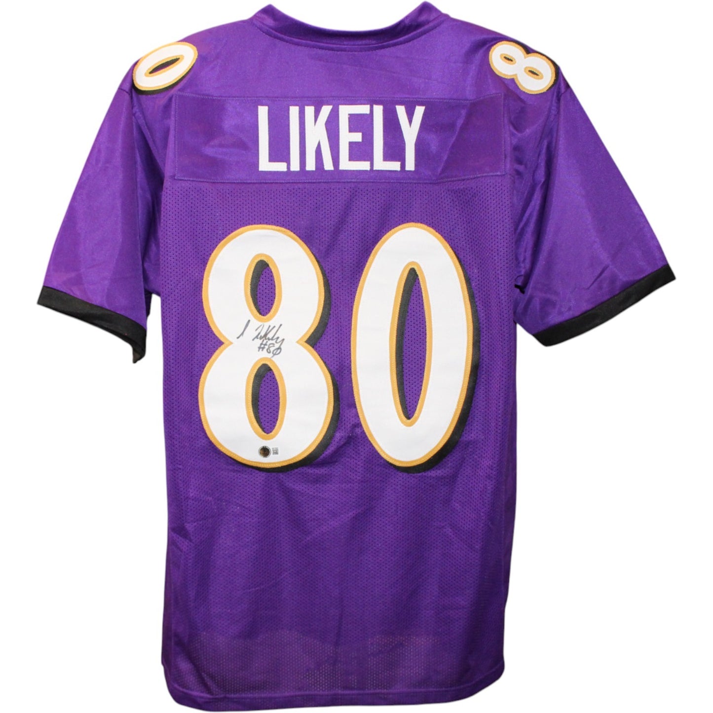 Isiah Likely Autographed Purple Pro Style Jersey (Beckett COA)