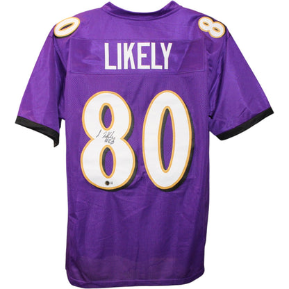 Isiah Likely Autographed Purple Pro Style Jersey (Beckett COA)