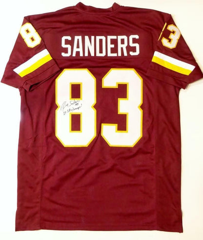 Ricky Sanders Signed Maroon Custom Jersey (2x SB Champs)