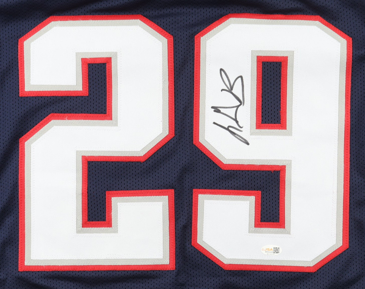 LeGarrette Blount Autographed New England Patriots Blue Custom Jersey