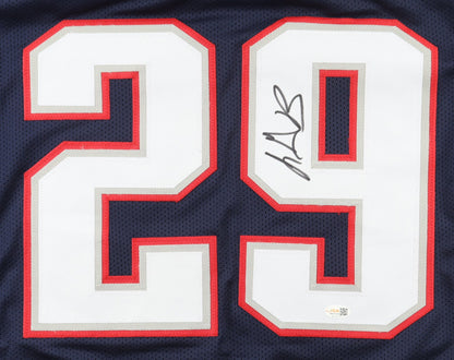 LeGarrette Blount Autographed New England Patriots Blue Custom Jersey