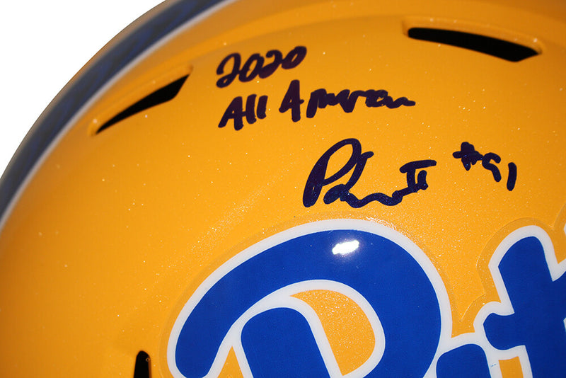 Patrick Jones Autographed Pittsburgh Panthers Full Size Speed Replica Helmet