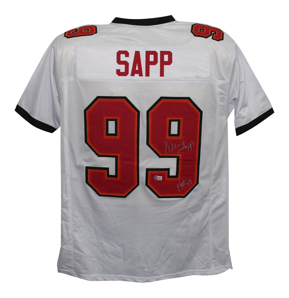 Warren Sapp Signed Tampa Bay Buccaneers Custom Jersey - HOF Inscription