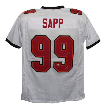 Warren Sapp Signed Tampa Bay Buccaneers Custom Jersey - HOF Inscription