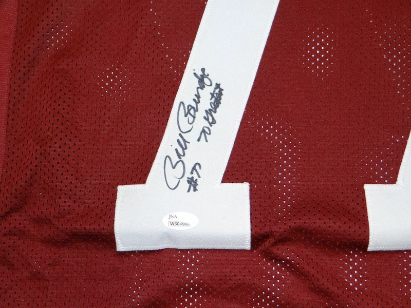 Bill Brundige Signed Washington Maroon Custom Jersey