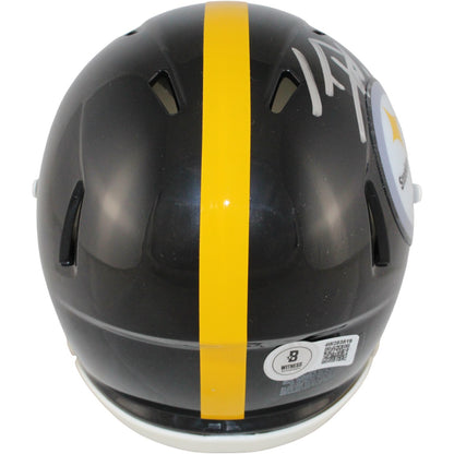 TJ Watt Pittsburgh Steelers Autographed Mini Helmet (Beckett Witnessed)