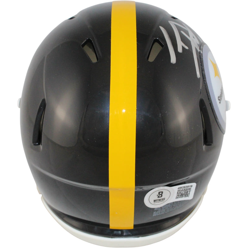 TJ Watt Pittsburgh Steelers Autographed Mini Helmet (Beckett Witnessed)