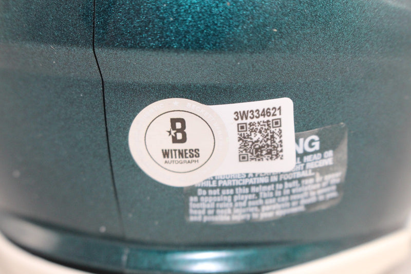 Jihaad Campbell Philadelphia Eagles Signed Mini Helmet Beckett