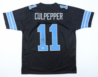 Daunte Culpepper Autographed Detroit Lions Black Custom Jersey
