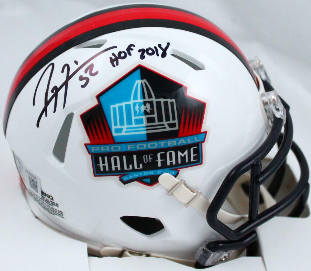 Ray Lewis Signed Baltimore Ravens Hall of Fame Speed Mini Helmet