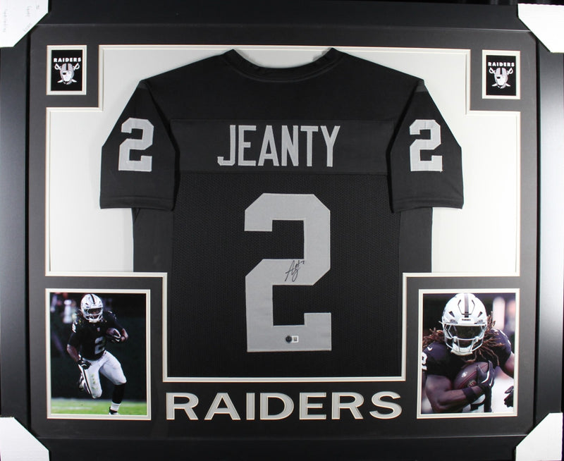 Ashton Jeanty Autographed Black Pro Style Framed Jersey