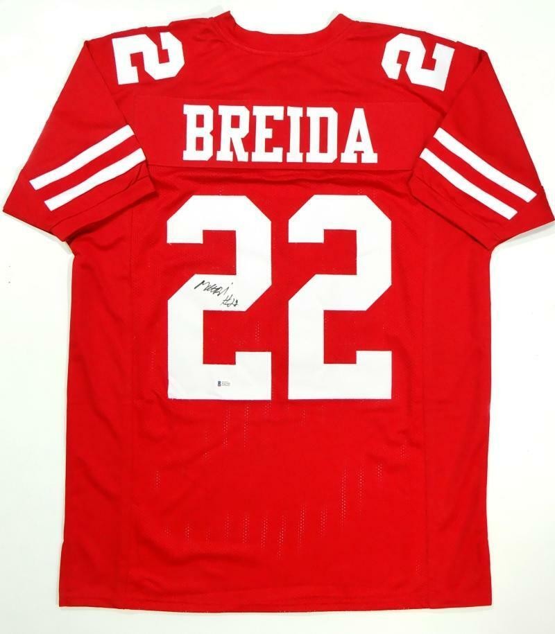 Matt Breida Signed Red Custom Football Jersey