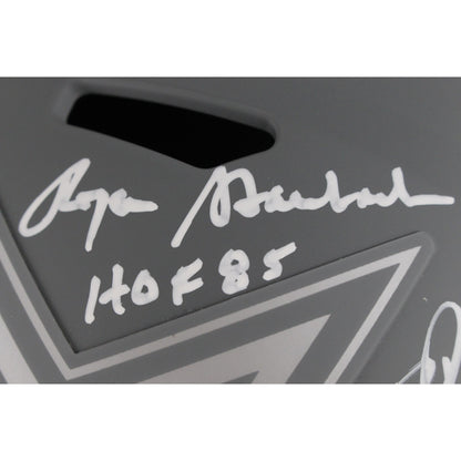 Drew Pearson, Roger Staubach & Tony Dorsett Signed Cowboys Slate Full Size Helmet