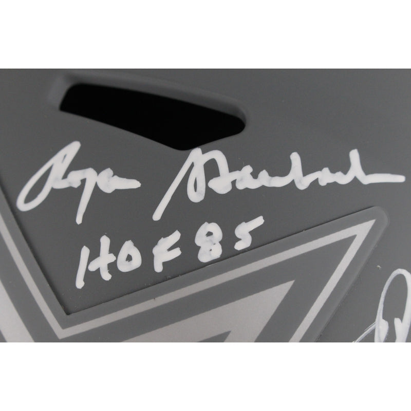 Drew Pearson, Roger Staubach & Tony Dorsett Signed Cowboys Slate Full Size Helmet