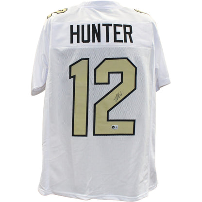 Travis Hunter Autographed College Style White Jersey