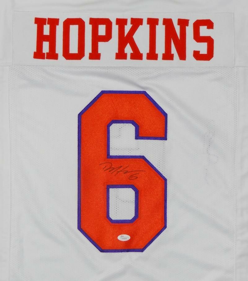Deandre Hopkins Autographed White Custom Football Jersey