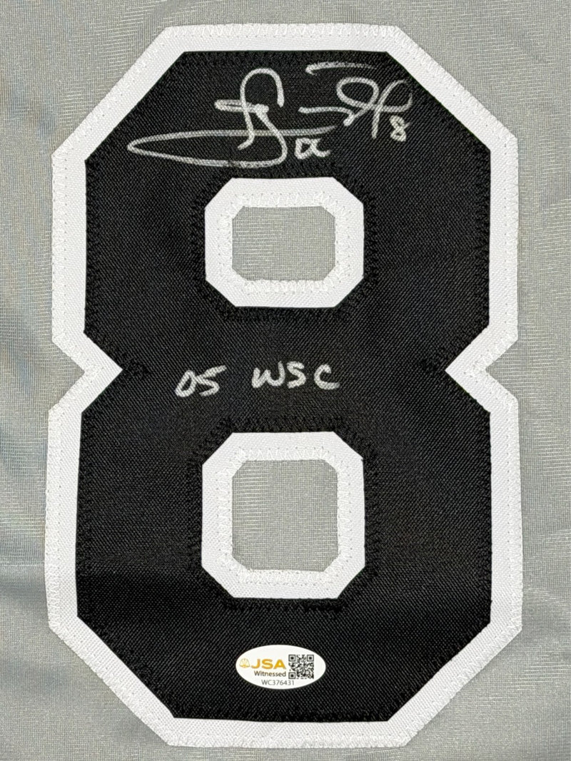 Carl Everett Signed Chicago White Sox Custom Grey Jersey JSA Witness