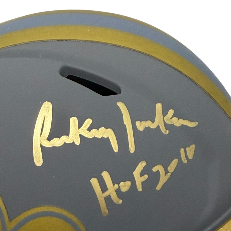 Rickey Jackson Signed New Orleans Saints Slate Mini Helmet (HOF 2010)