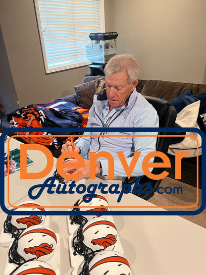 John Elway Denver Broncos Autographed Lunar Mini Helmet