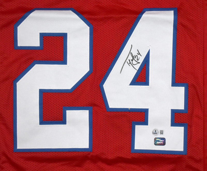 Ty Law Autographed Red Custom Football Jersey