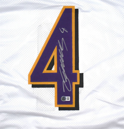 Zay Flowers Autographed Baltimore Ravens White Custom Jersey