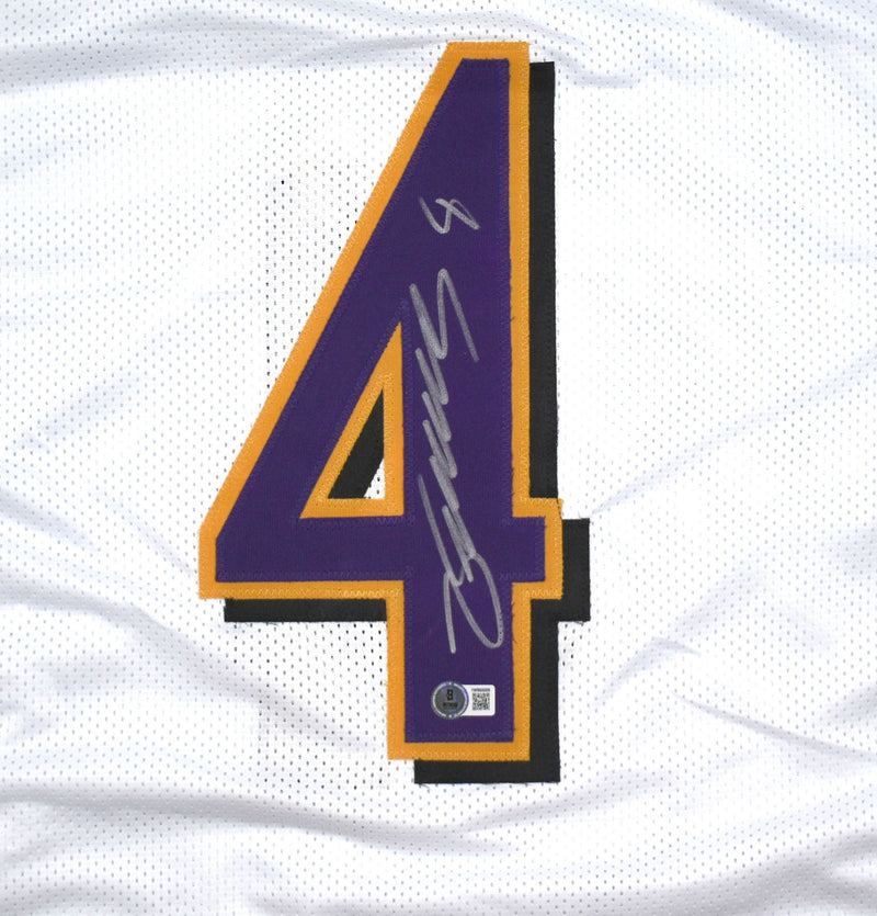Zay Flowers Autographed Baltimore Ravens White Custom Jersey
