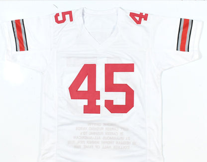 Archie Griffin Autographed Ohio State Buckeyes Custom White Stat Jersey