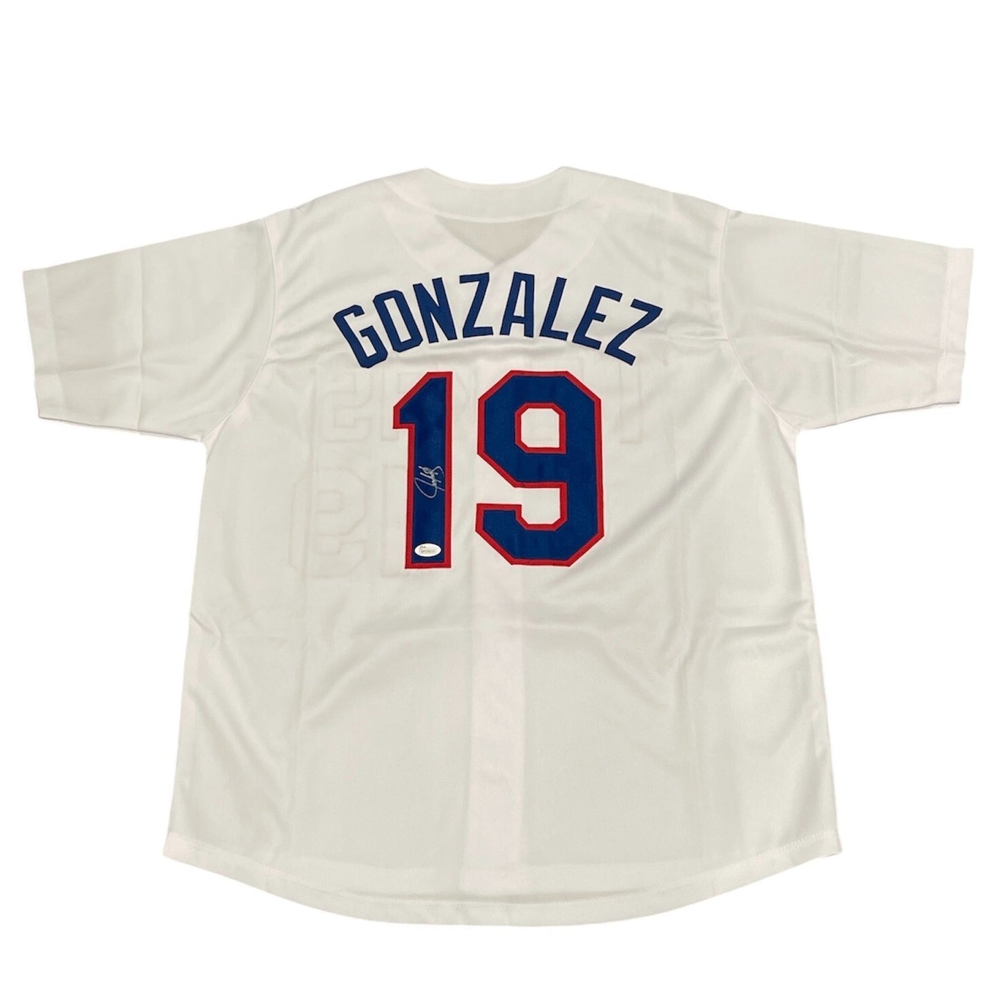 Juan Gonzalez Signed Texas Rangers Jersey (JSA COA)