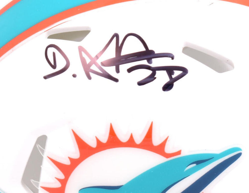 De'Von Achane Autographed Miami Dolphins Speed Mini Helmet