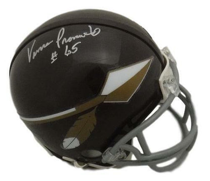 Vince Promuto Washington Redskins Signed Riddell Mini Helmet JSA