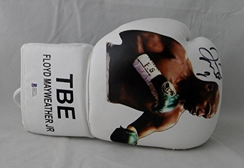 Floyd Mayweather Autographed White Custom Boxing Glove