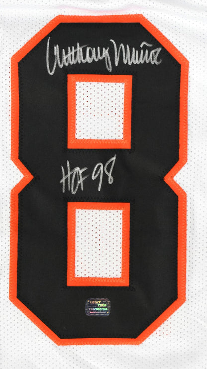 Anthony Munoz Signed Cincinnati Bengals White Custom Jersey