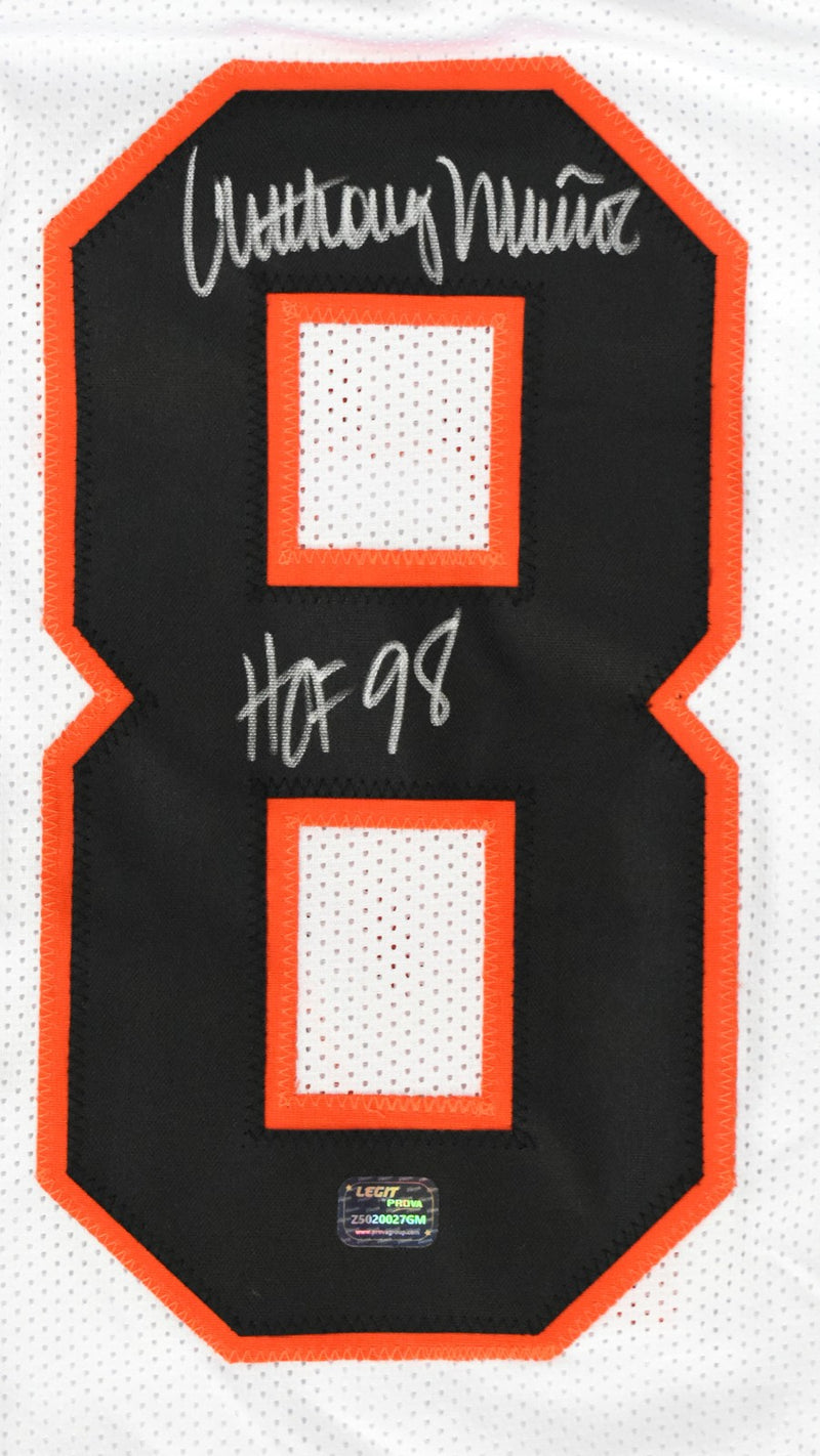Anthony Munoz Signed Cincinnati Bengals White Custom Jersey