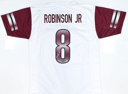Brian Robinson Jr. Signed Washington Commanders White Custom Jersey
