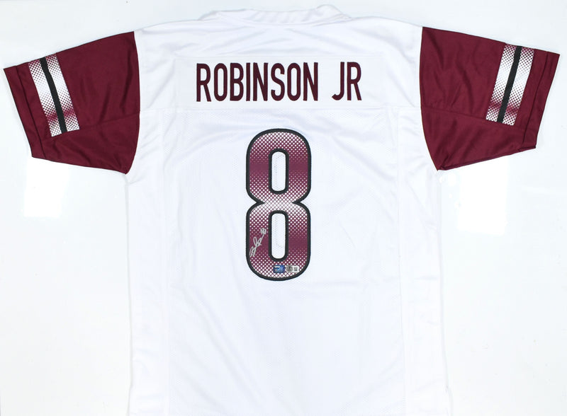 Brian Robinson Jr. Signed Washington Commanders White Custom Jersey