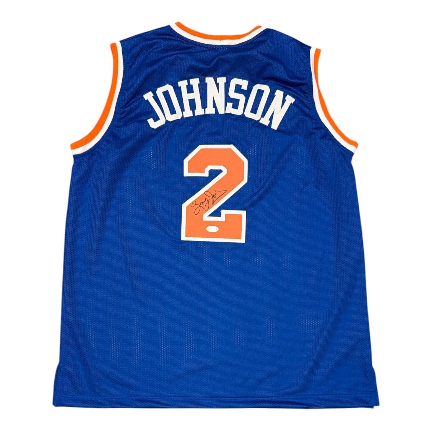 Larry Johnson Autographed New York Knicks Custom Jersey