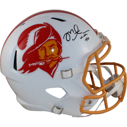 Mike Alstott Signed Tampa Bay Buccaneers Full Size Authentic Throwback Helmet