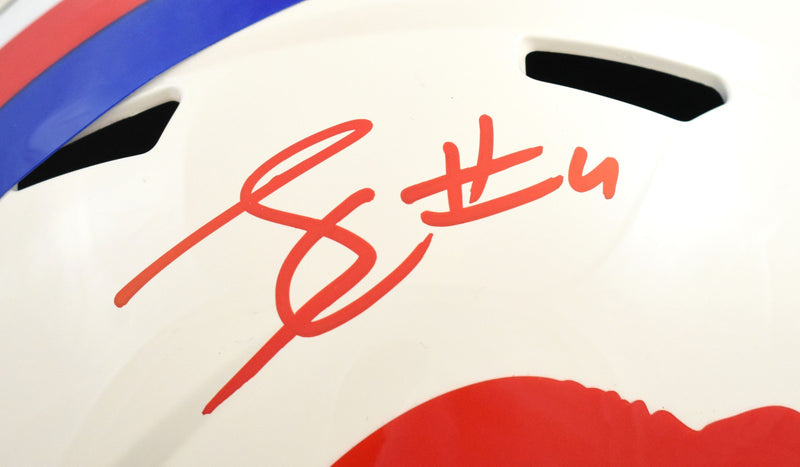 James Cook Signed Buffalo Bills Full Size Retro Speed Helmet