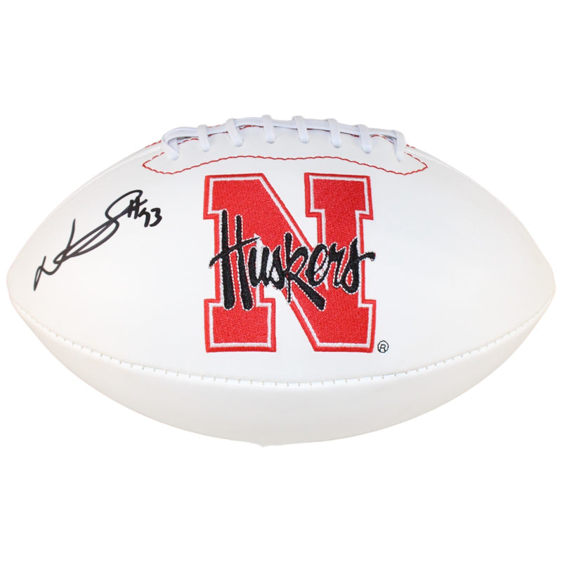 Ndamukong Suh Autographed Nebraska Cornhuskers Logo Football