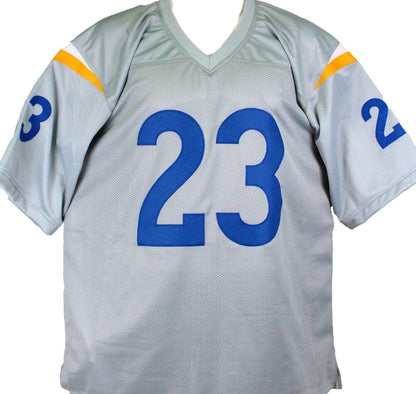 Cam Akers Signed Los Angeles Rams Grey Custom Jersey
