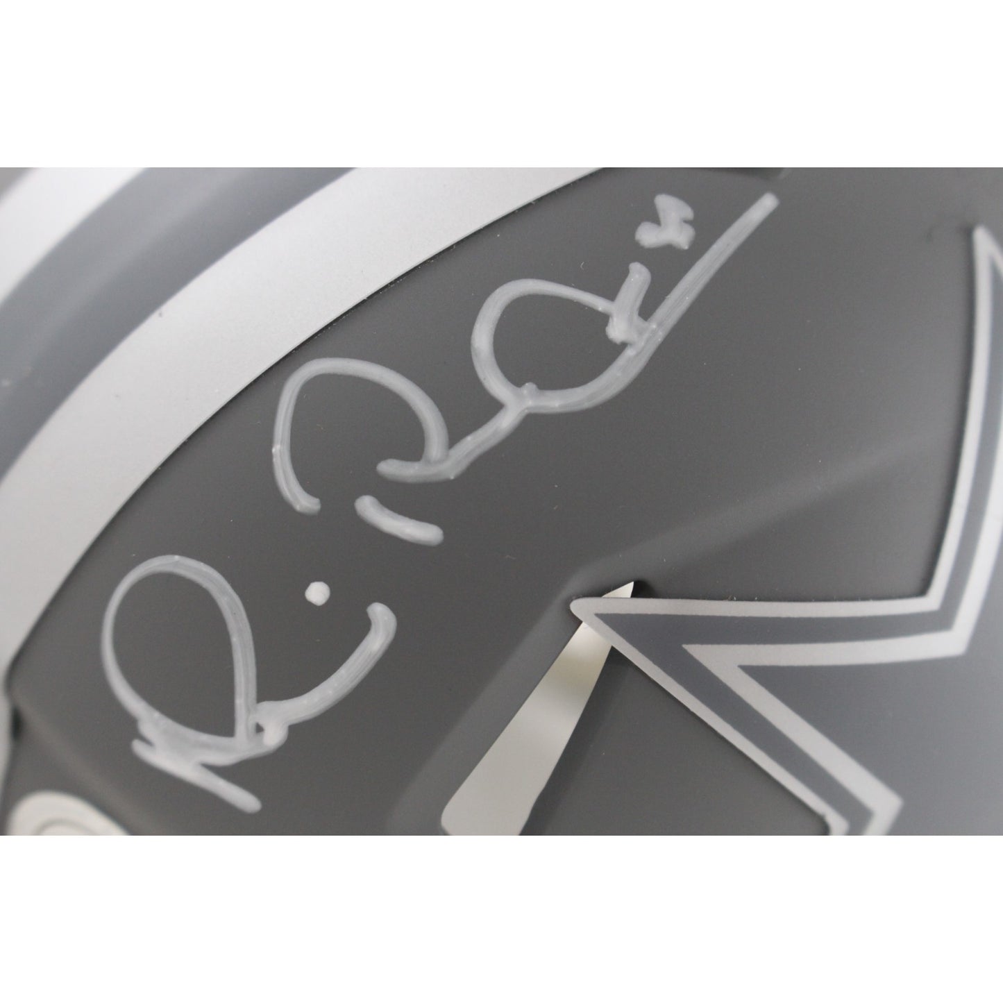 Troy Aikman, Emmitt Smith & Michael Irvin Signed Dallas Cowboys Slate Mini Helmet