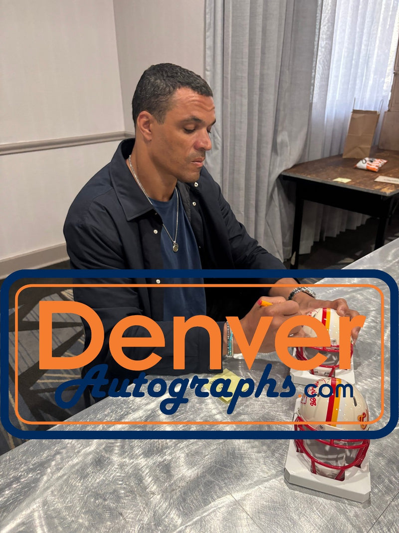 Tony Gonzalez Signed Kansas City Chiefs Retro Mini Helmet