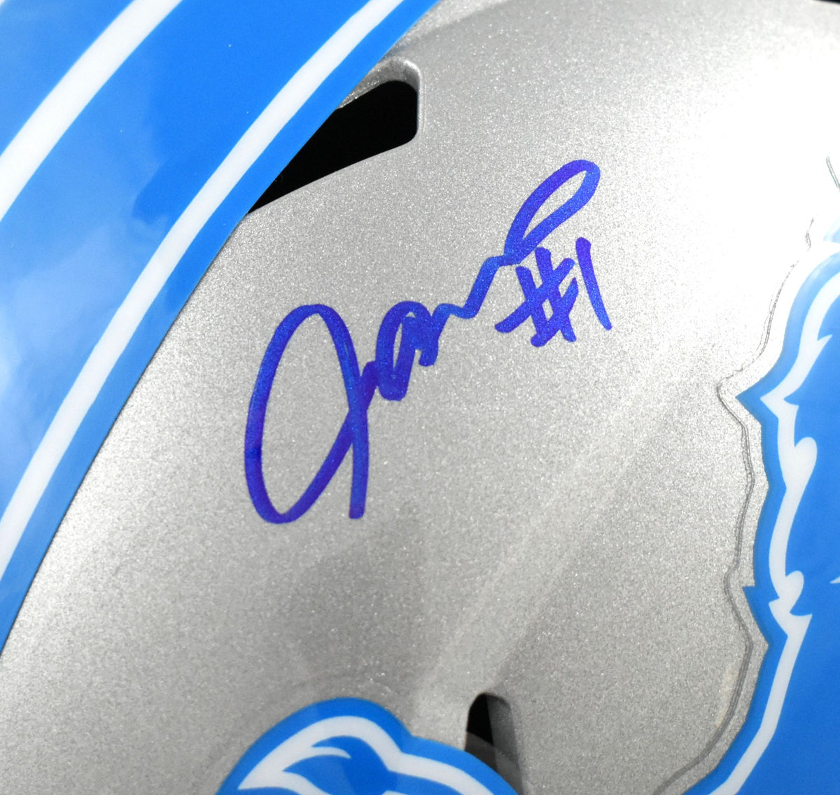 Jameson Williams Signed Detroit Lions Full Size Speed Helmet