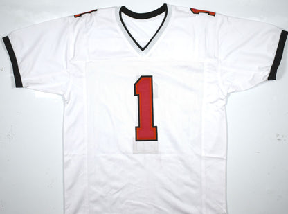 Rachaad White Autographed White Custom Football Jersey