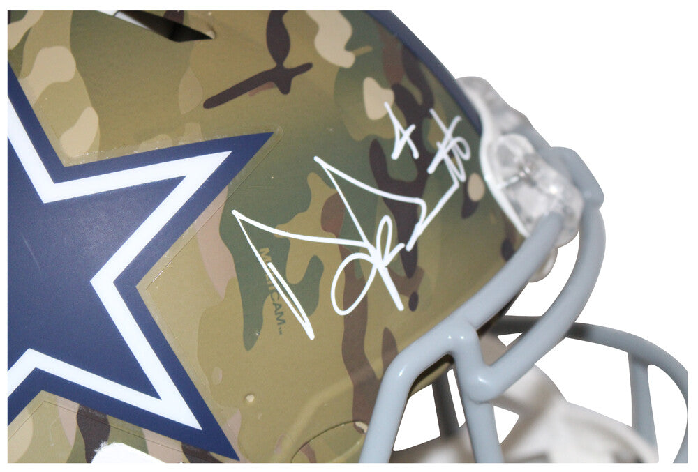 Dak Prescott Dallas Cowboys Autographed Authentic Camo Full Size Helmet