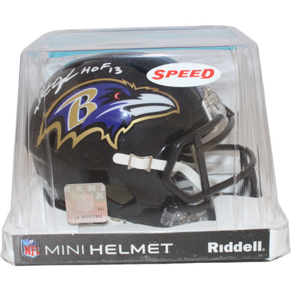 Jonathan Ogden Signed Baltimore Ravens Mini Helmet with HOF Inscription