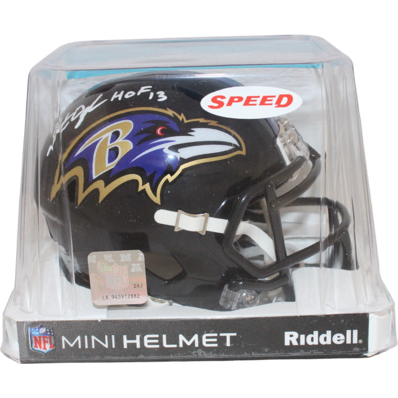Jonathan Ogden Signed Baltimore Ravens Mini Helmet with HOF Inscription