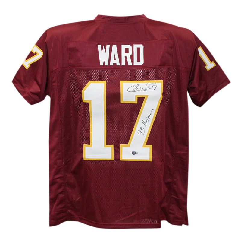 Charlie Ward Signed Florida State Custom Jersey - Heisman Inscription