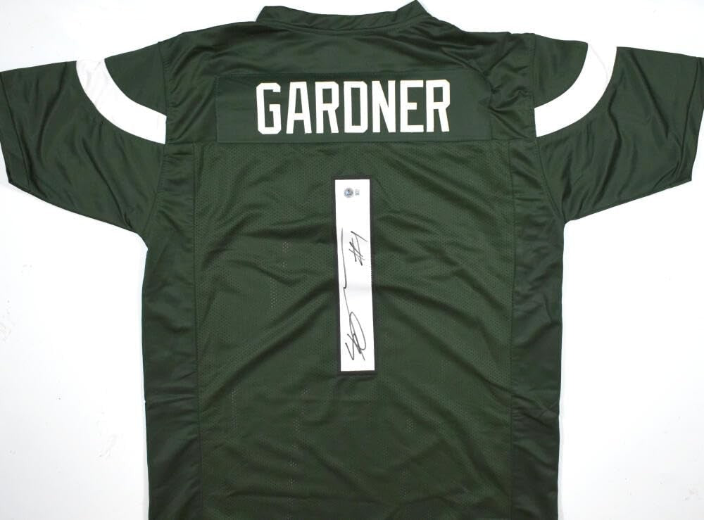 Sauce Gardner Autographed New York Jets Style Green Custom Jersey
